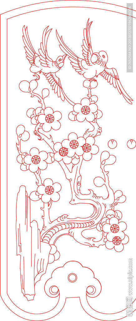 精雕线描图
