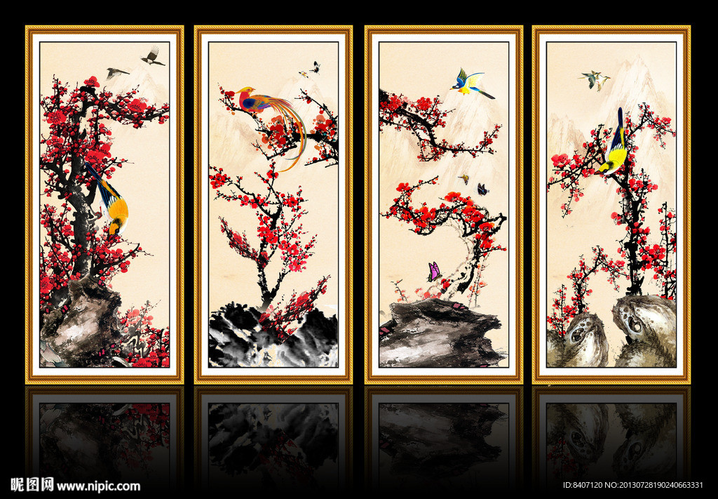 国画梅花