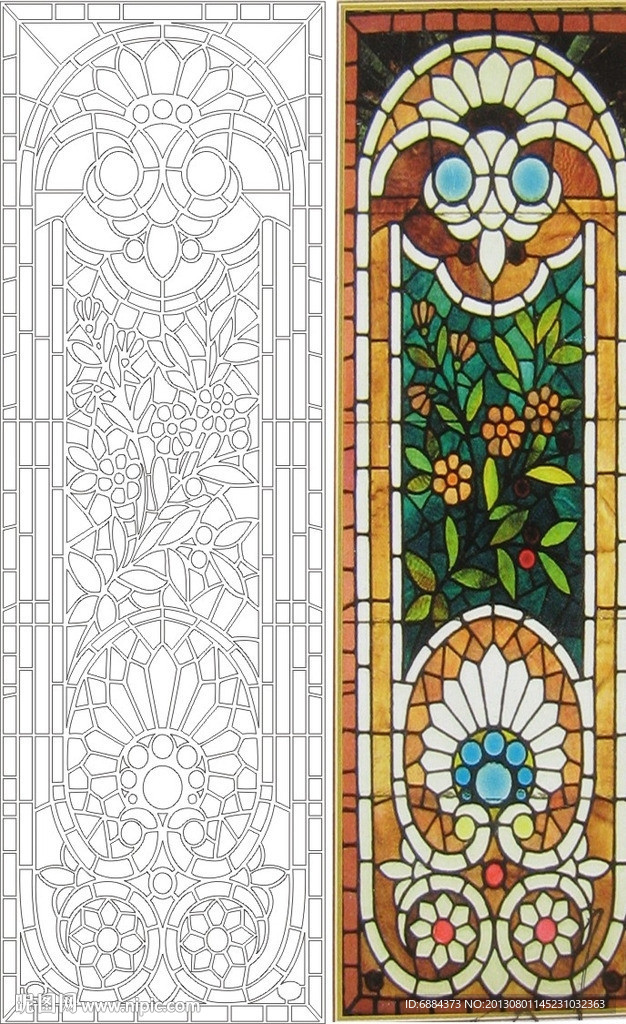 欧式花 线条图 帝凡