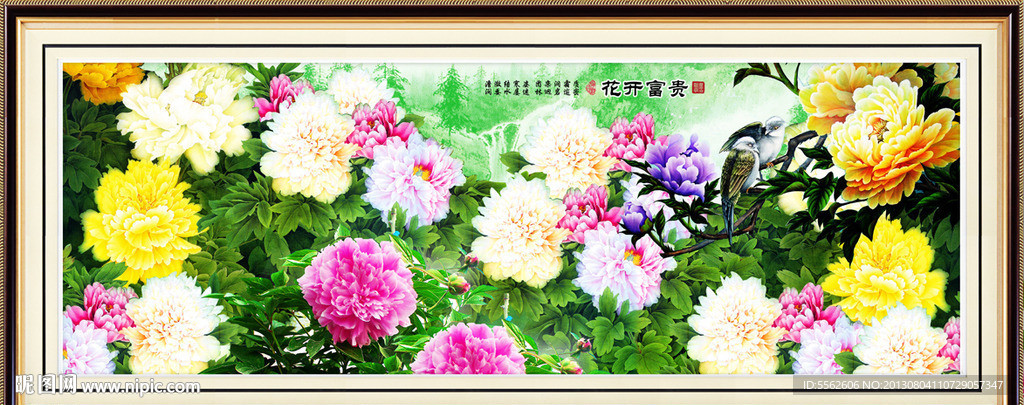 巨幅牡丹