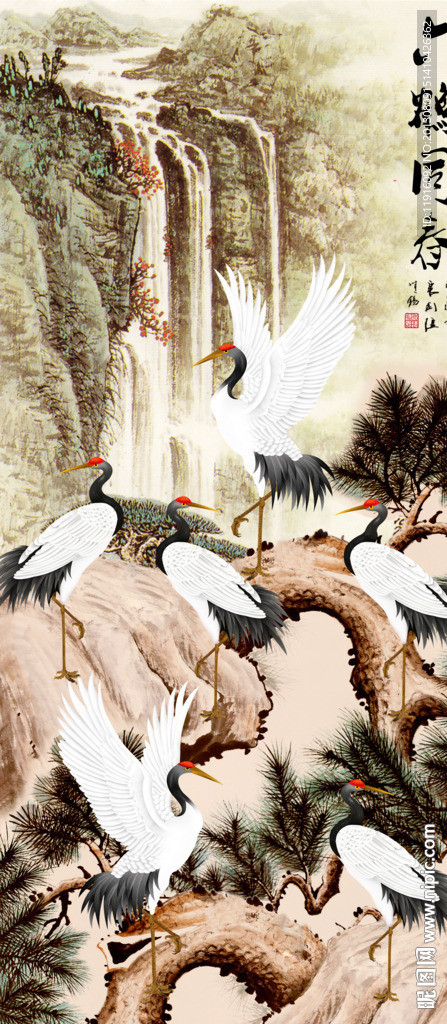 六鹤同春