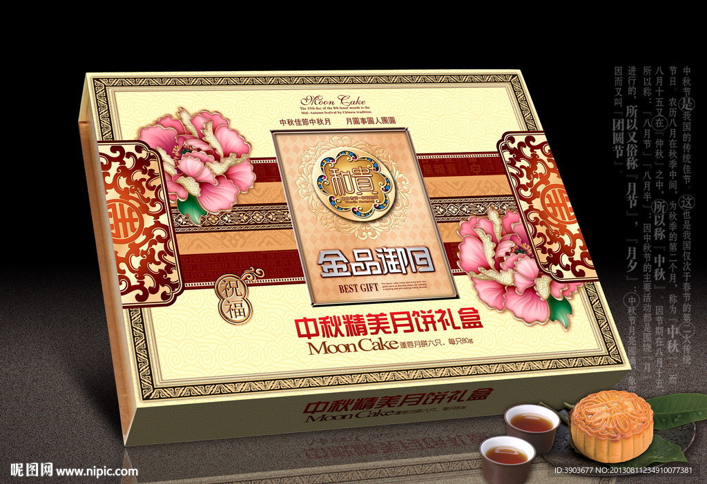 月饼包装(展开图)