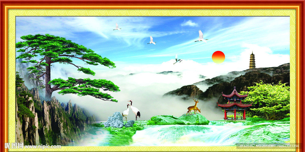 巨幅山水画