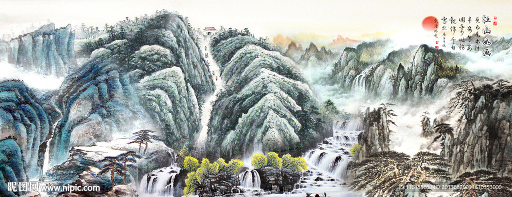 巨幅山水画