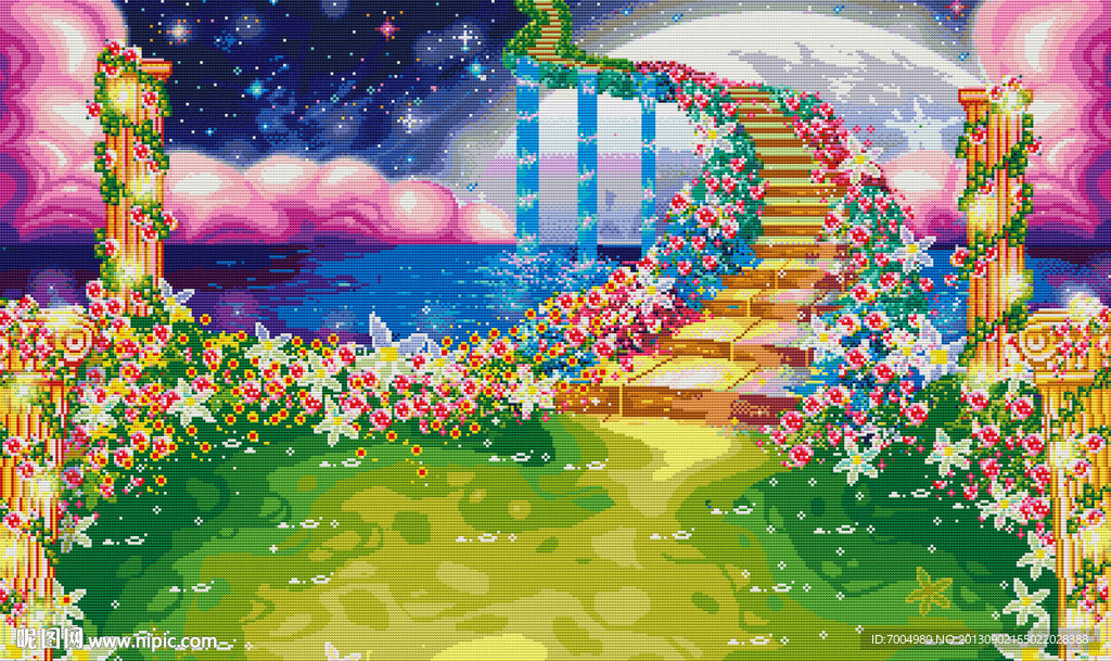 钻石画十字绣图纸源件