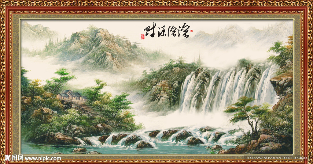 油画山水
