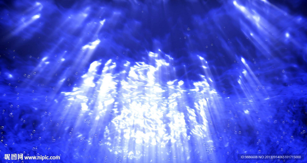 海底阳光气泡视频