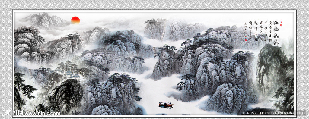 巨幅山水画