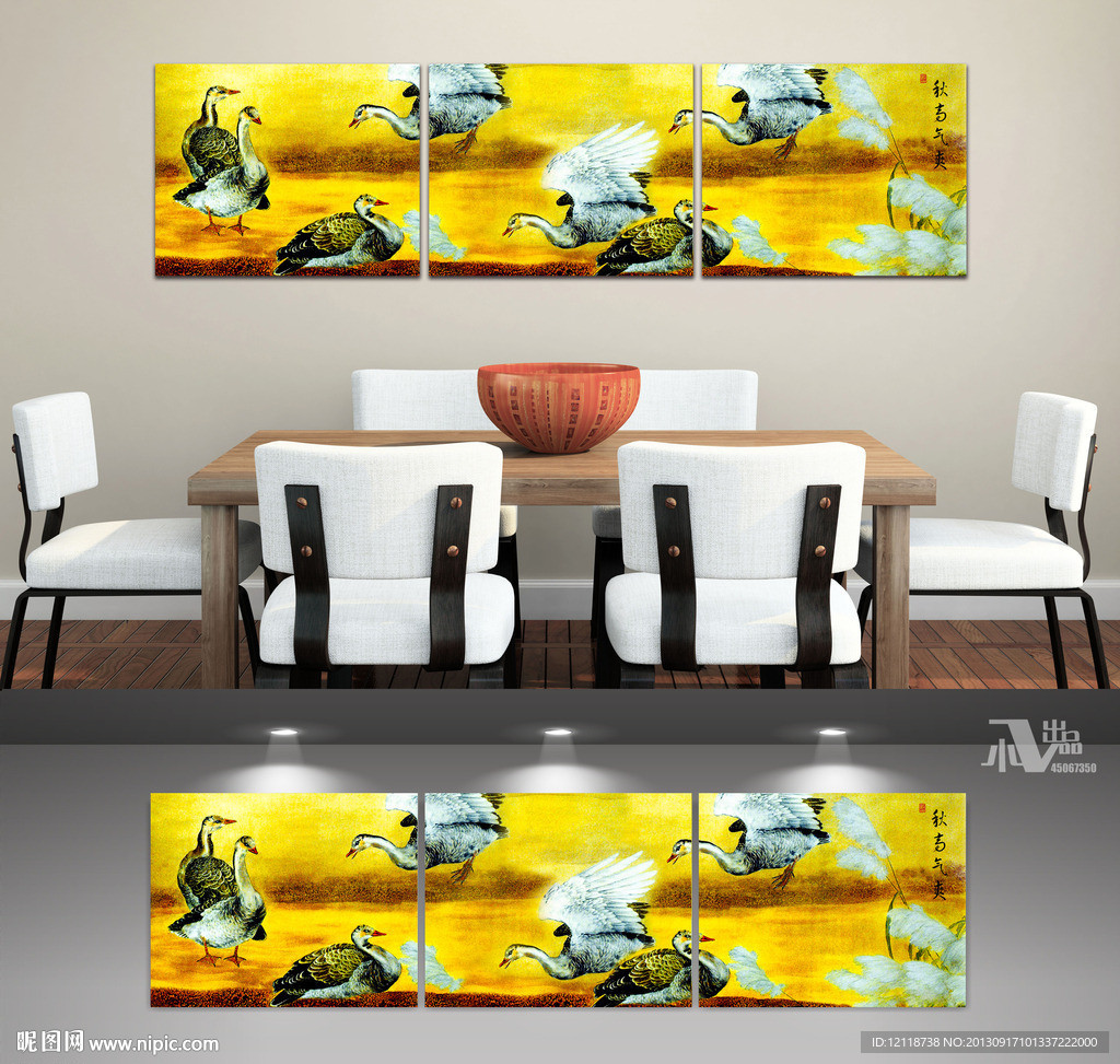 古典装饰无框画墙壁画