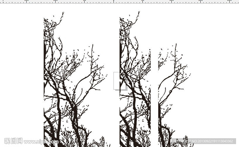 树枝 雕刻 墙贴