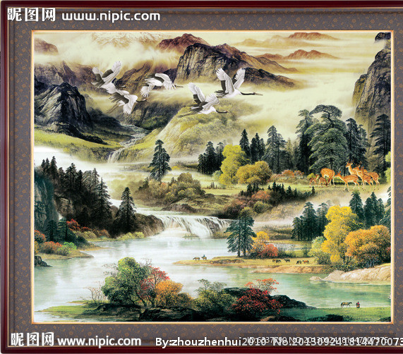 巨幅山水画