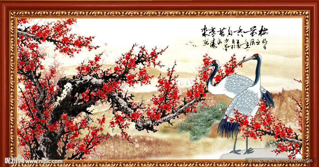 国画梅花