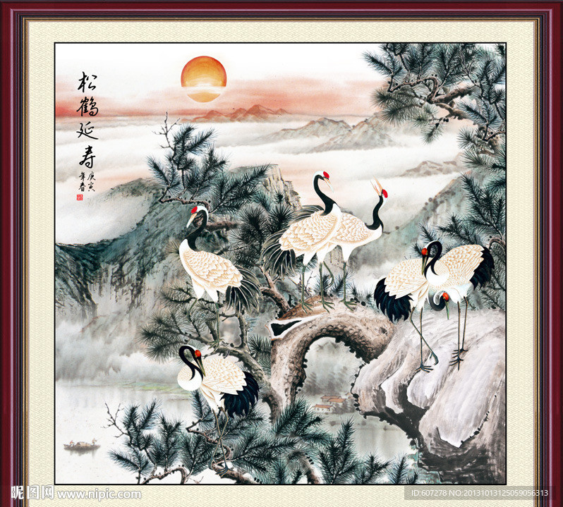 六鹤同春
