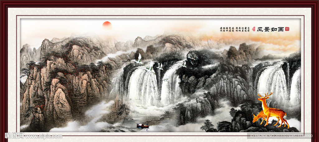 巨幅山水画