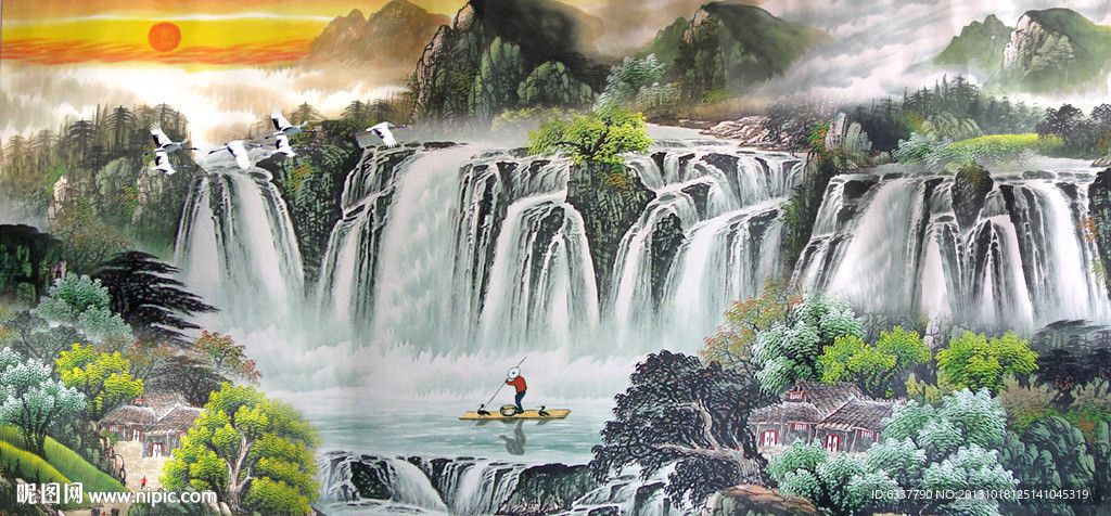 巨幅山水画