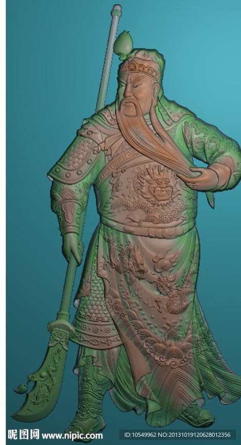 关公 关羽精雕图