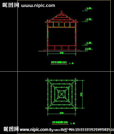 仿竹亭施工图