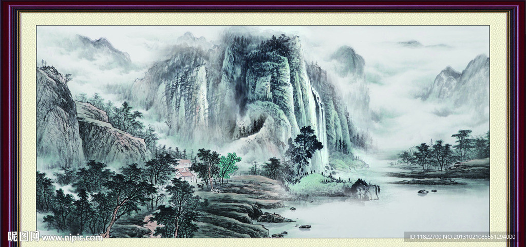 水墨山水画 江山如画