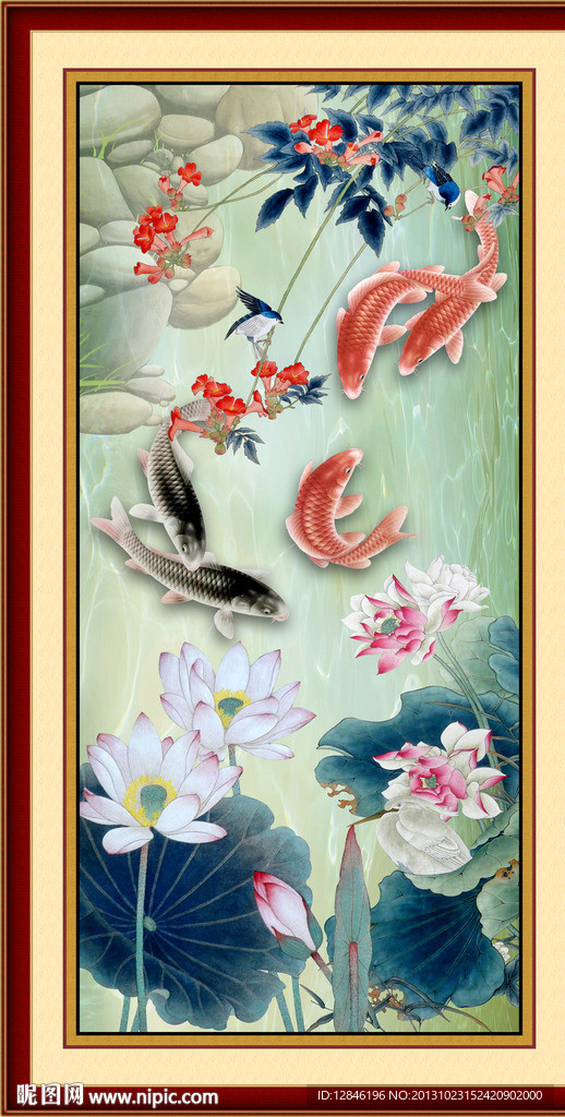 国画荷花