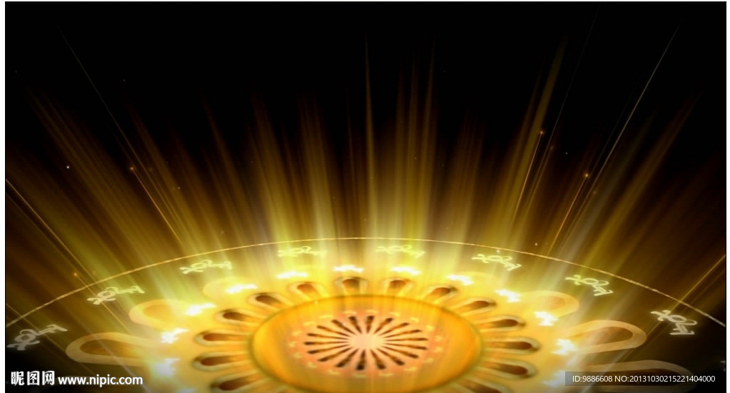 圆形旋转光芒四射视频