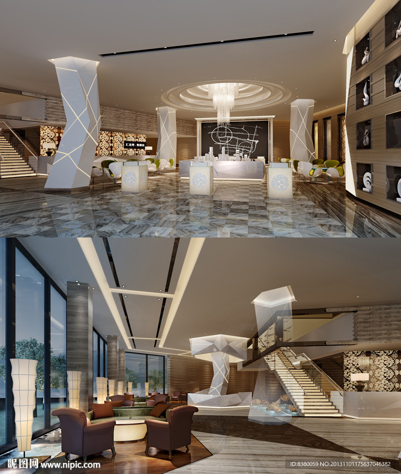 售楼中心设计图__室内模型_3D设计_设计图库_昵图网nipic.com