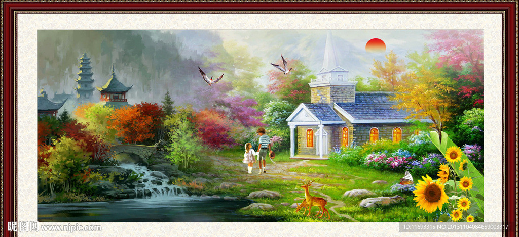 油画风景 欧式油画风景