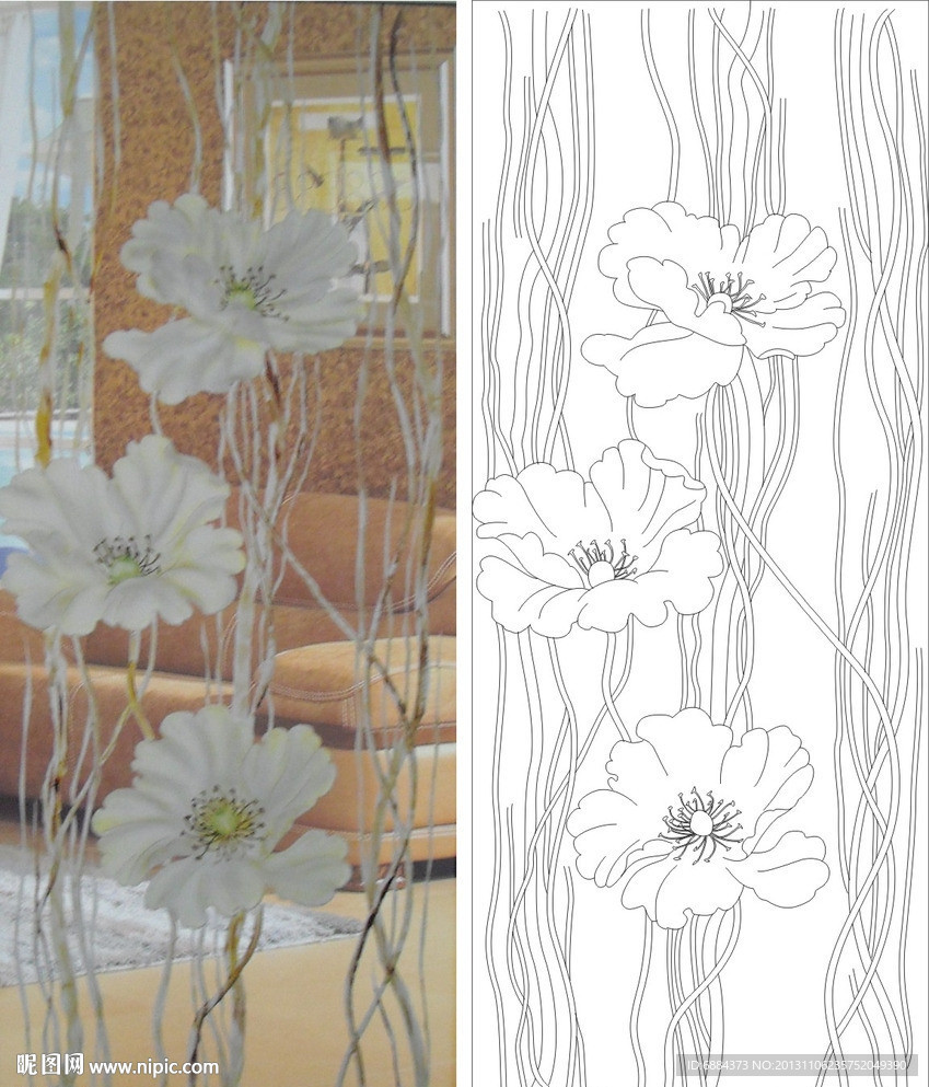 线条花 太阳花 欧式