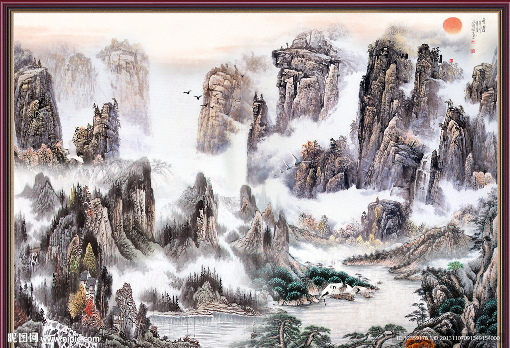 水墨山水画