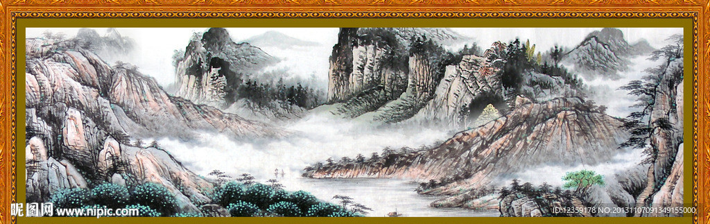 巨幅山水画