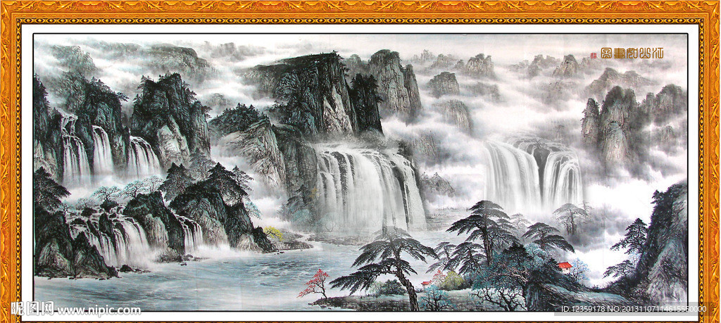 水墨山水画