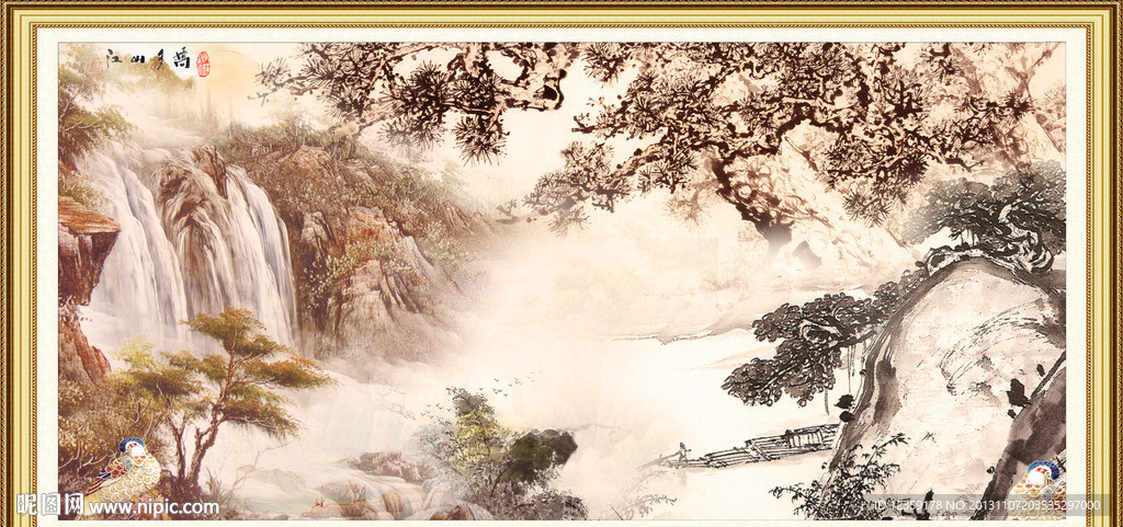 水墨山水画