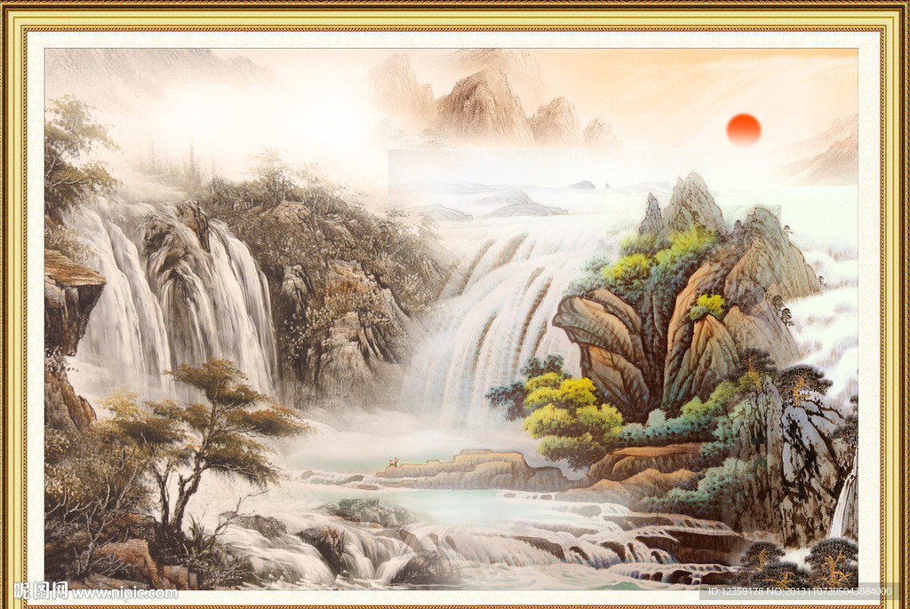 水墨山水画