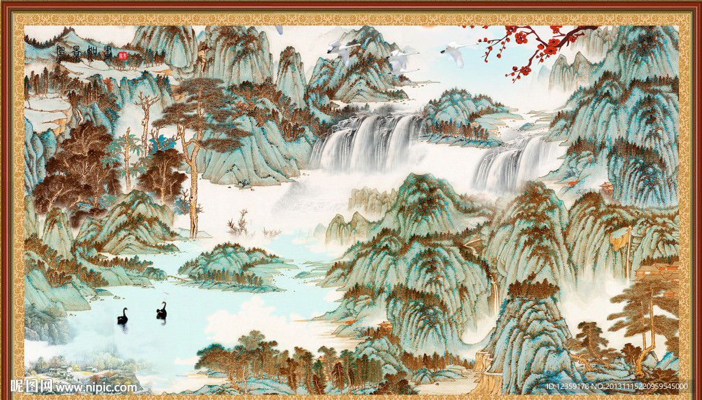 巨幅山水画