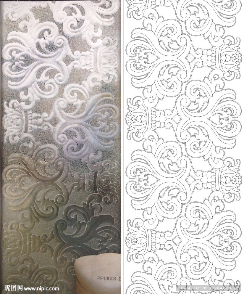 欧式花 线条花 抽象