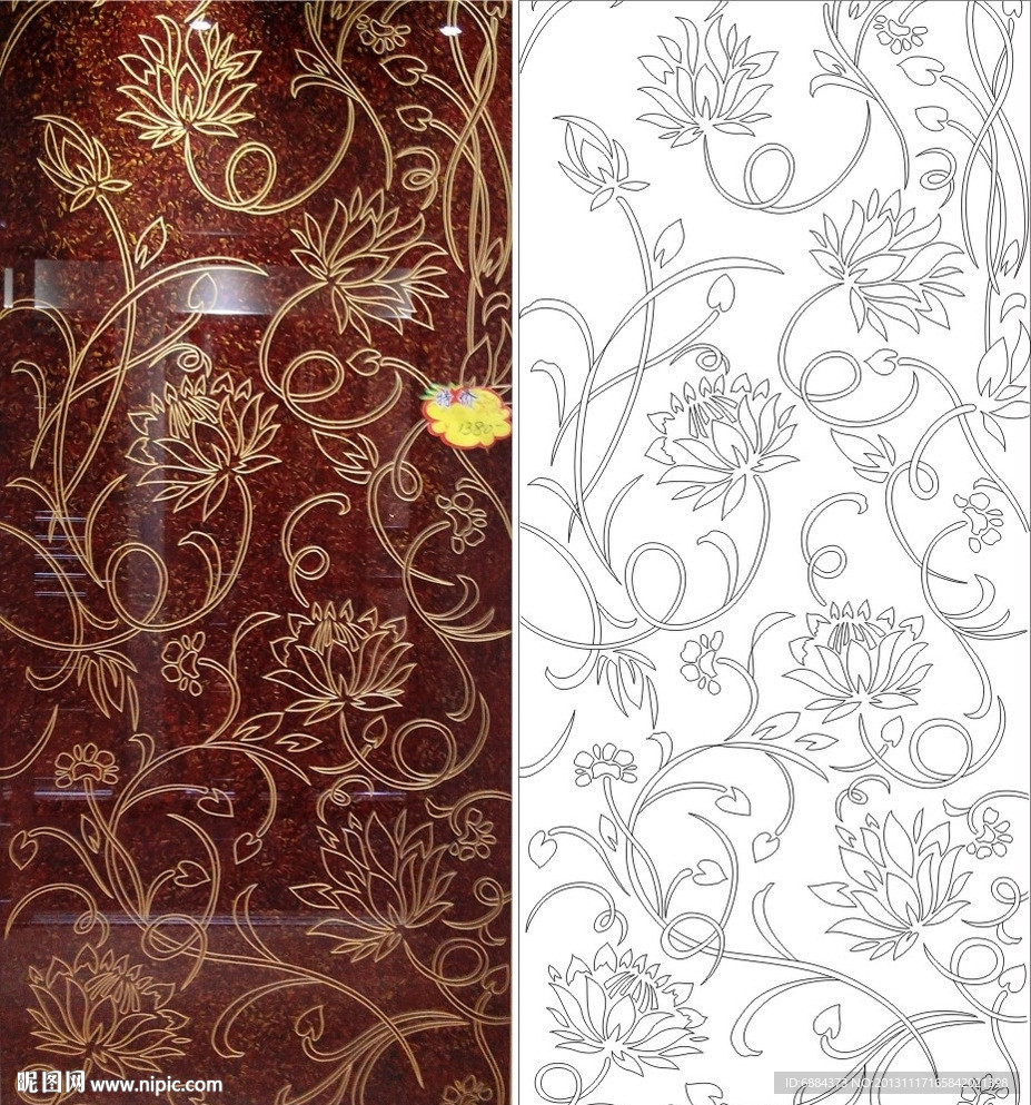 金色线条花 欧式花