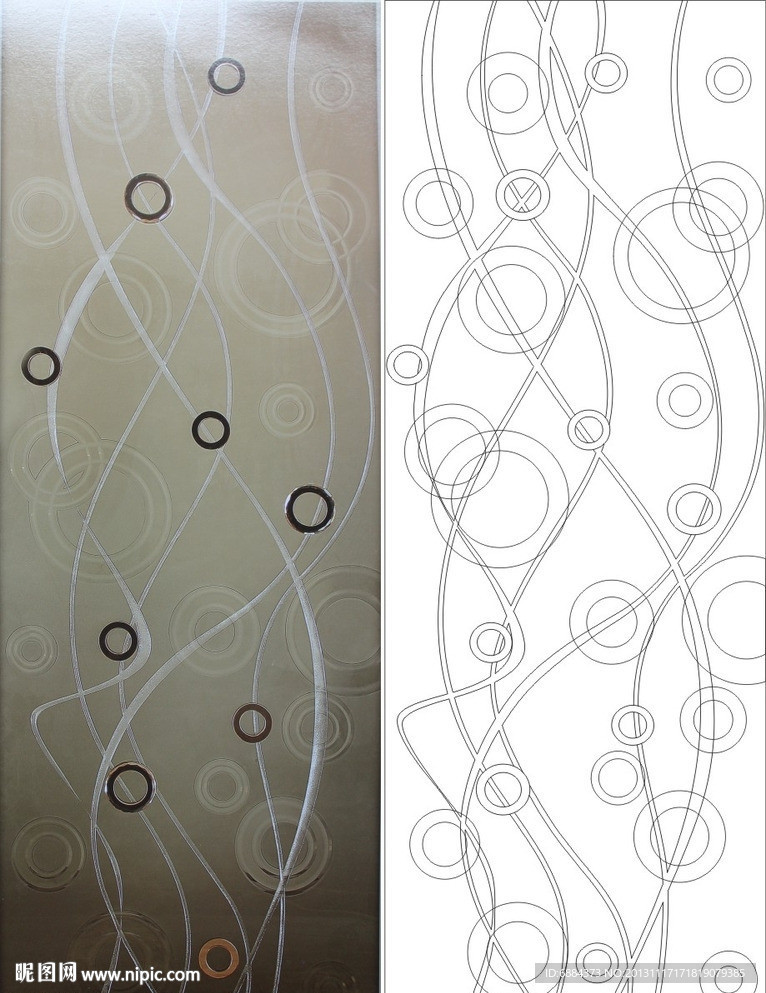 欧式花 线条 抽象图