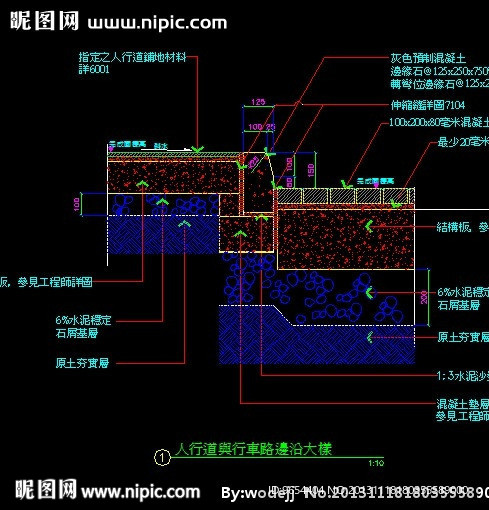 道牙侧石大样图
