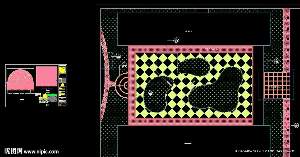 区域铺地总平面布置