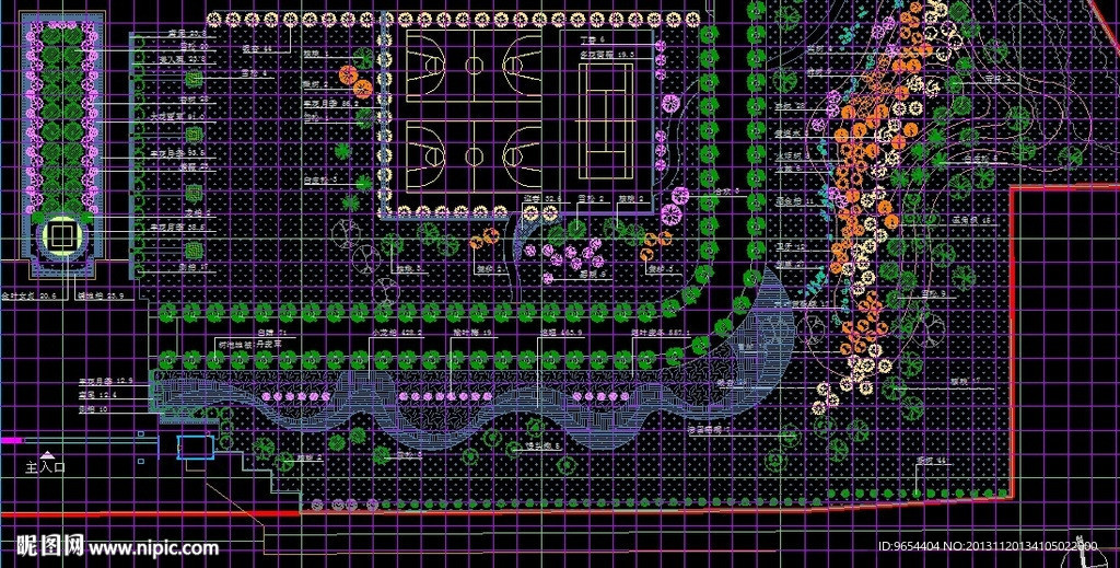 区域铺地总平面布置详