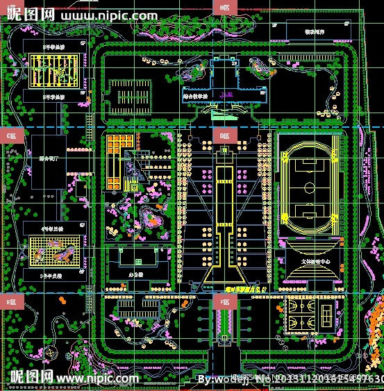植物配置总图分区图
