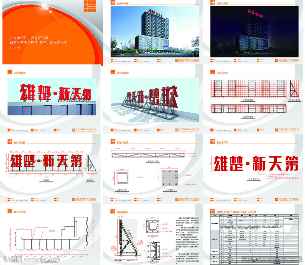 楼顶广告字