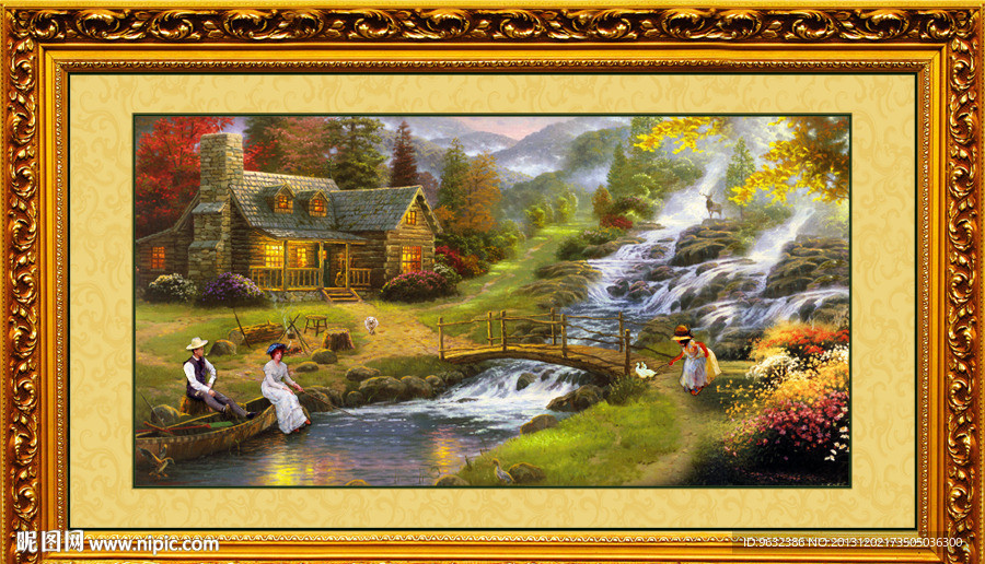 风景油画 田园油画