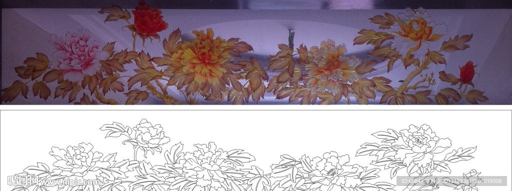 牡丹花 红花牡丹蝴碟
