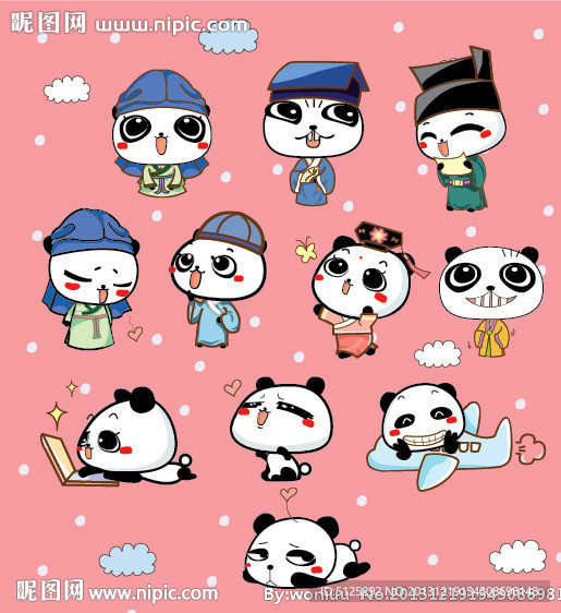 卡通熊猫图片