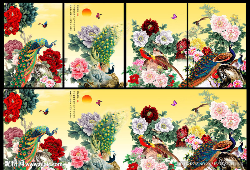 花开富贵 无框画