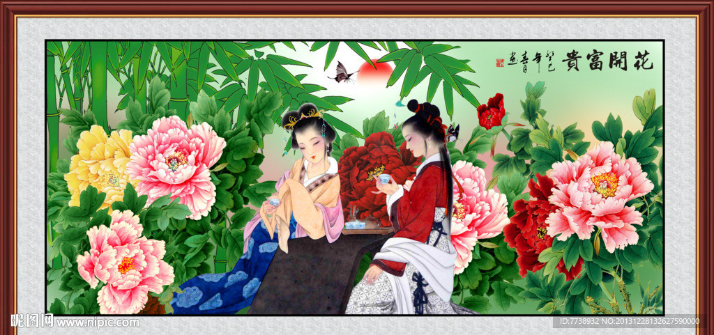 牡丹 仕女