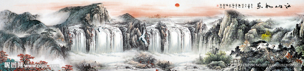 巨幅山水画