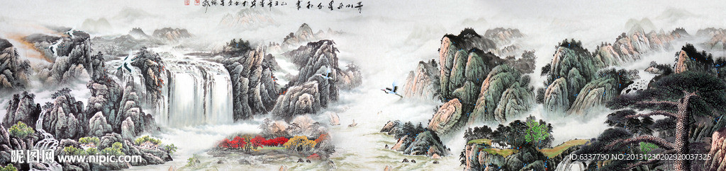 巨幅山水画