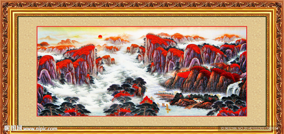鸿运当头国画