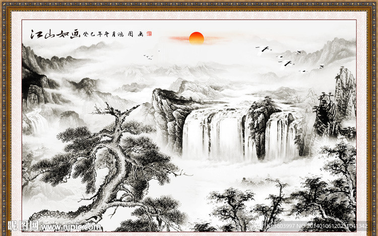 巨幅山水画